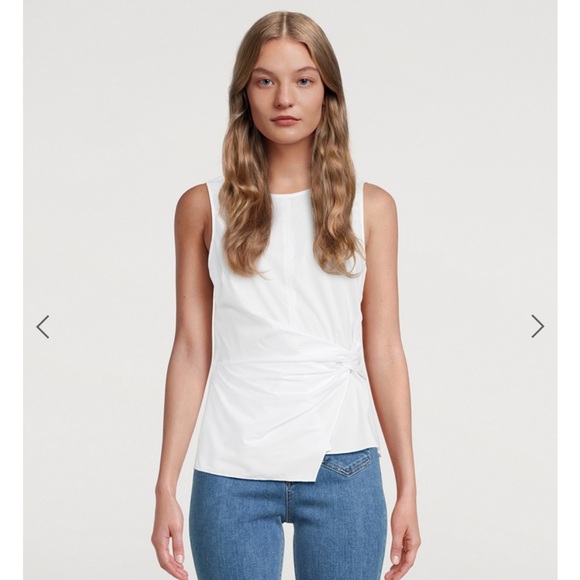 VERONICA BEARD
Bisa Stretch Cotton And Nylon
Sleeveless Top - Picture 1 of 13